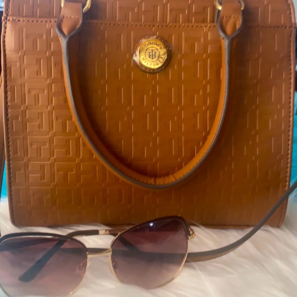 Tommy Hilfiger brown leather purse and crossbody